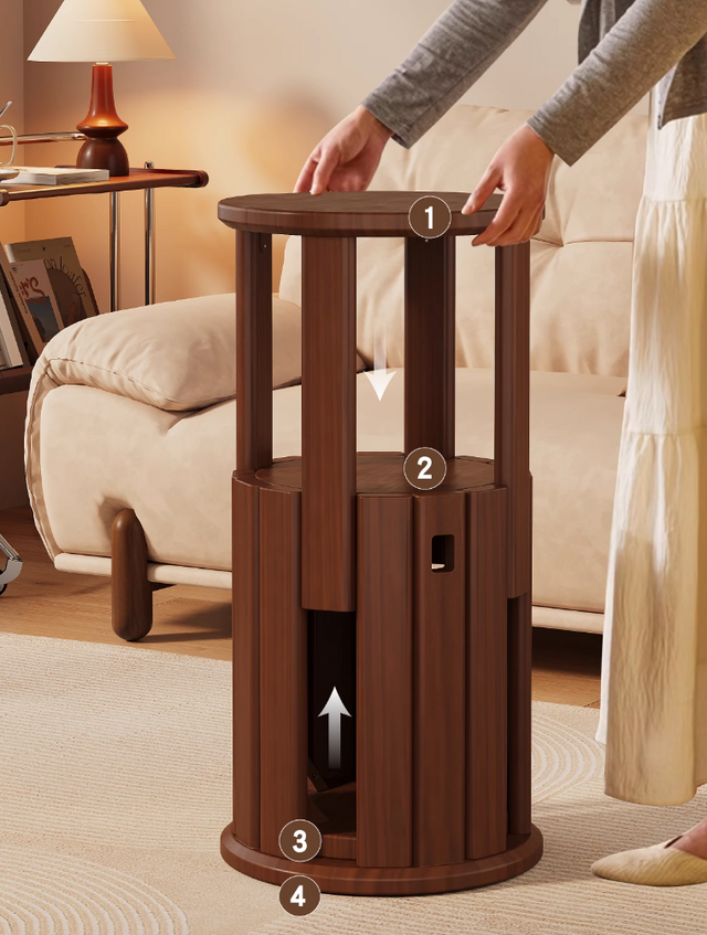 NestForm Wooden Stool Set