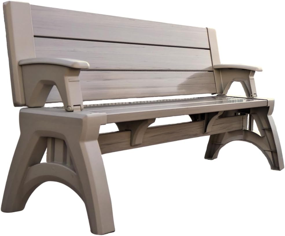 2-in-1 Outdoor Bench & Picnic Table