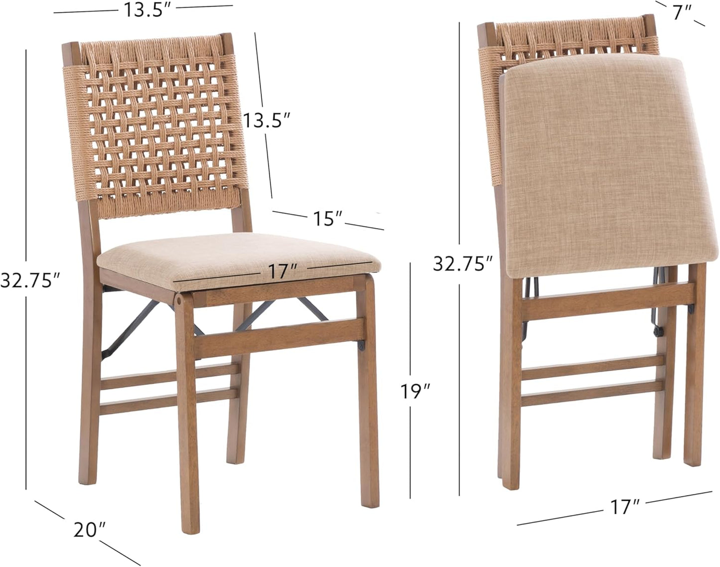 ScandiWeave Folding Chair Set