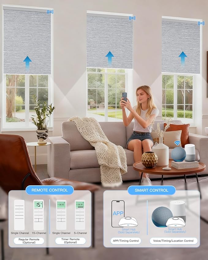 ShadeSync Motorized Blackout Roller Shade