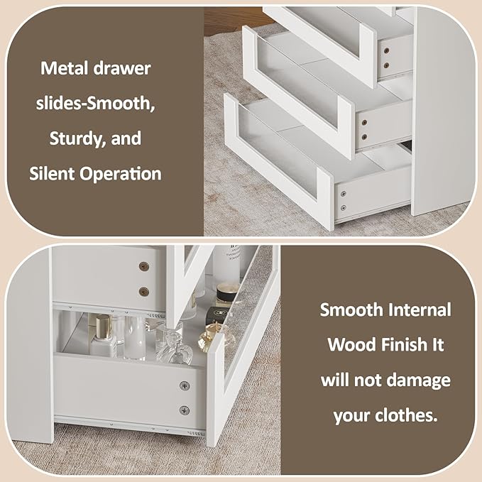 ClosetLux GlassTop Island Dresser