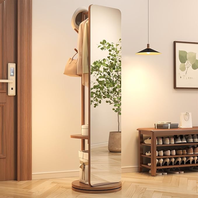 Reflect & Store Full-Length Mirror Rack