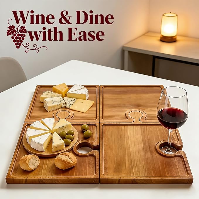 Puzzle Wooden Cutting Board with Handle