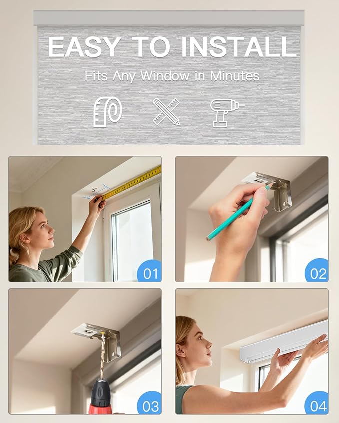 ShadeSync Motorized Blackout Roller Shade