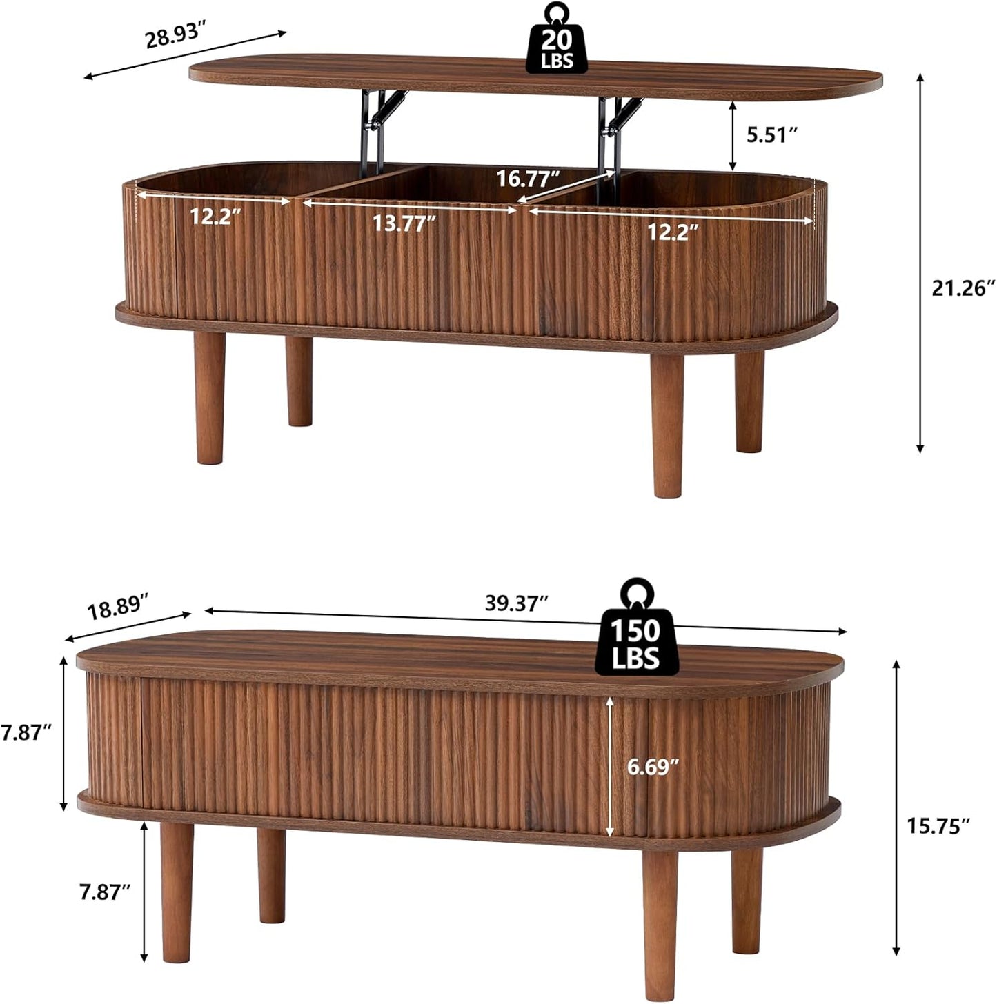 ClearBrew Foldable Coffee Table