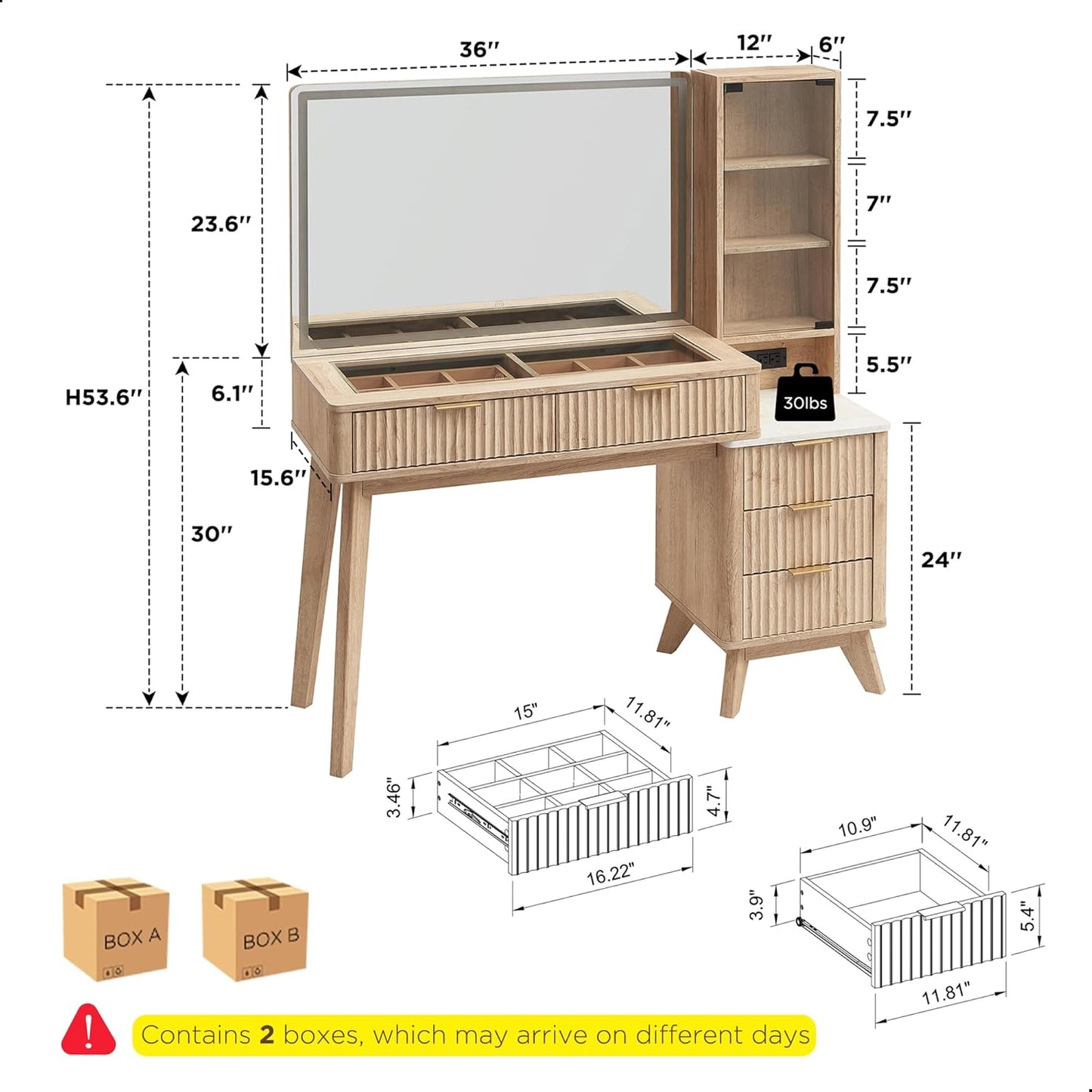 GlowNest Luxe Vanity Desk