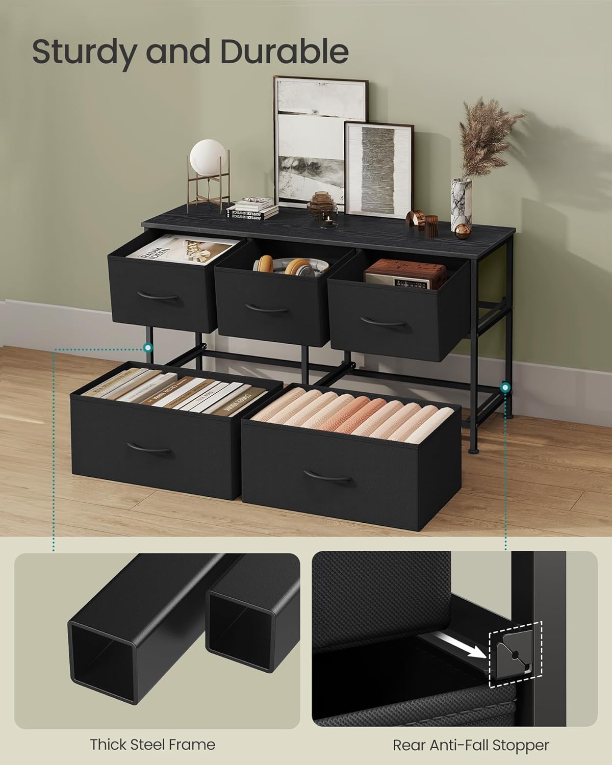 Moderna 5-Drawer Dresser