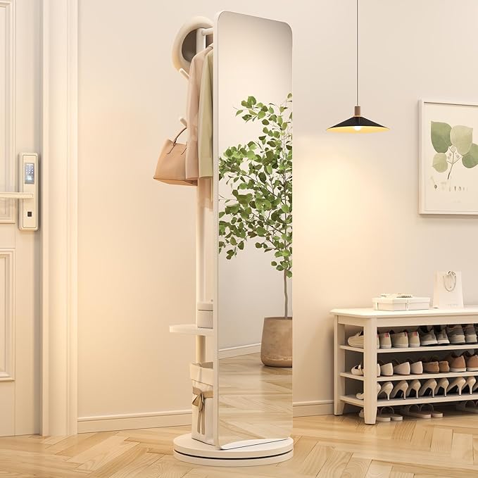 Reflect & Store Full-Length Mirror Rack