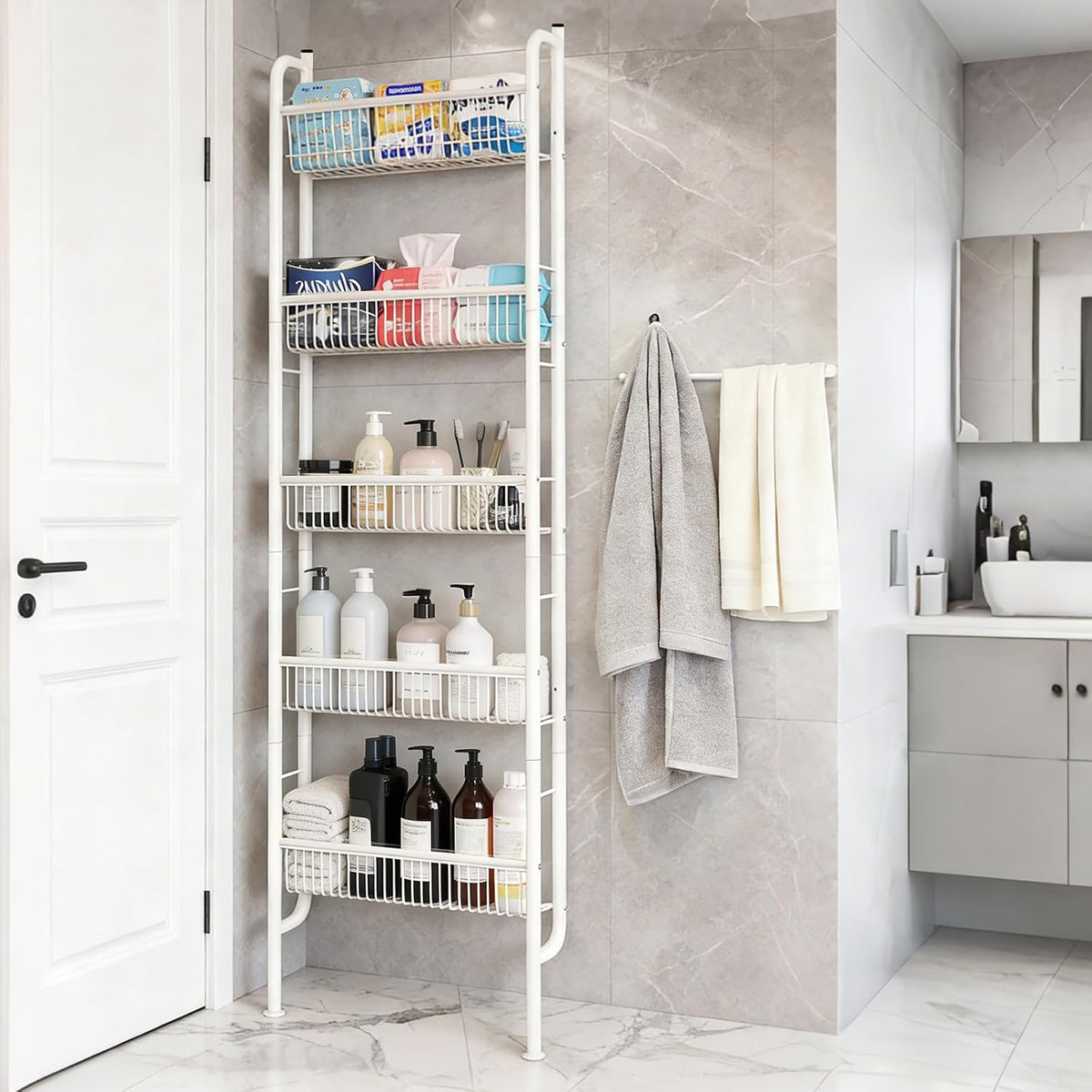 Slimora 5-Tier Door Storage Rack