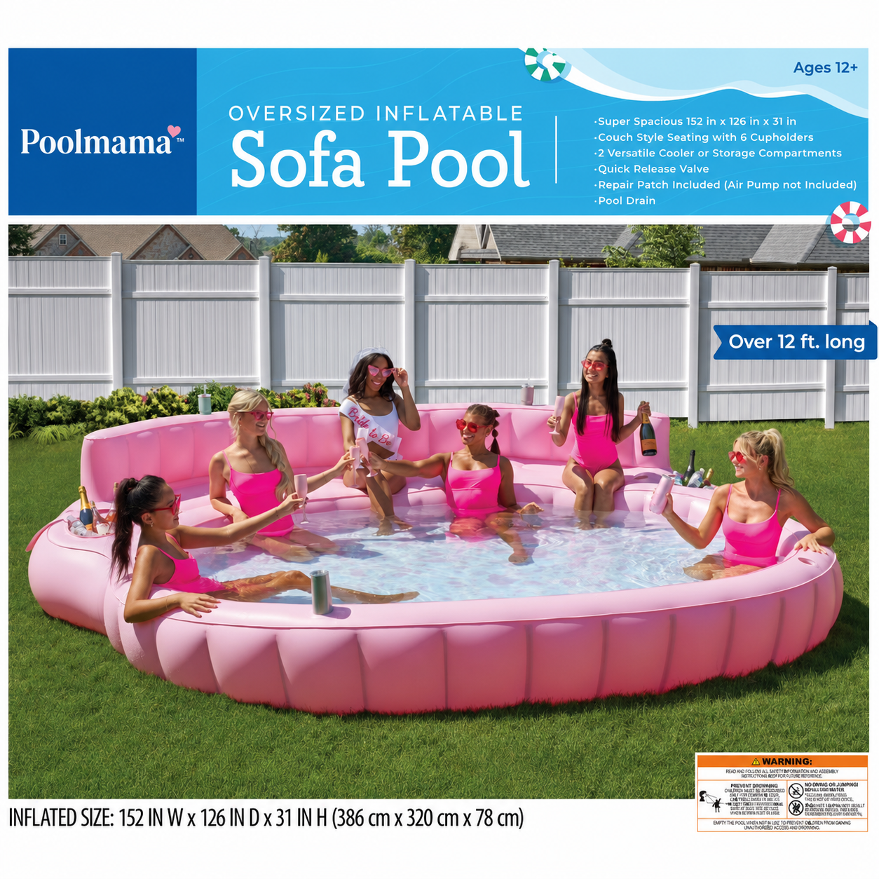 Poolmama Oversized inflatable Sofa Pool