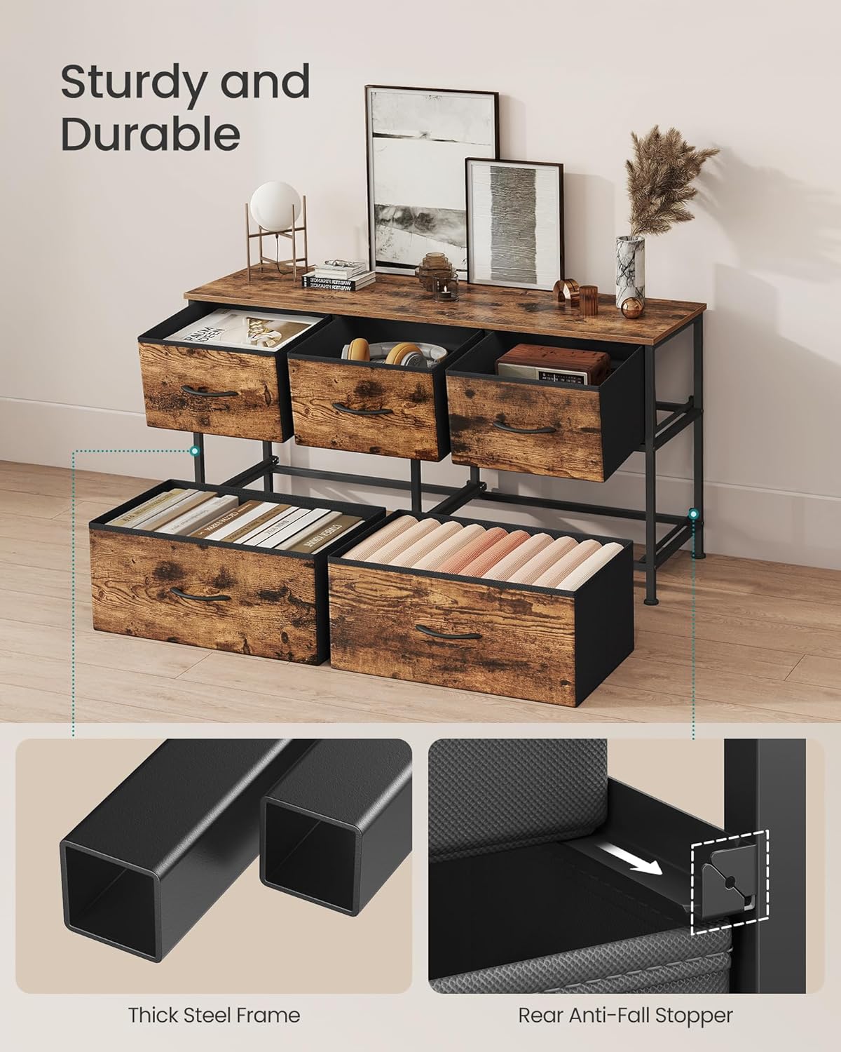Moderna 5-Drawer Dresser