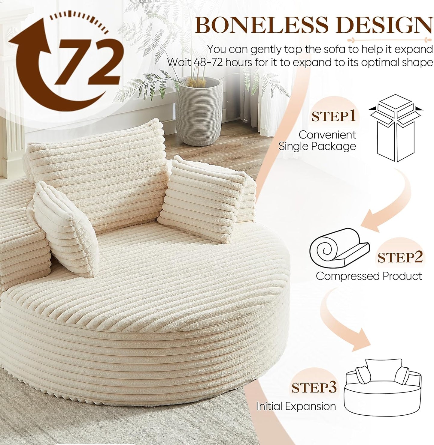 SOVA Oversized Round Chaise