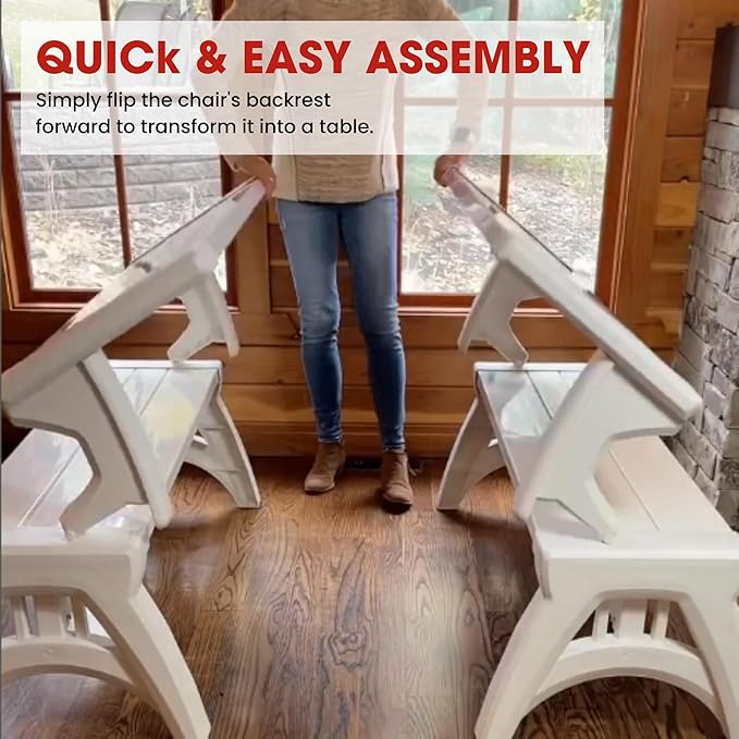 2-in-1 Outdoor Bench & Picnic Table