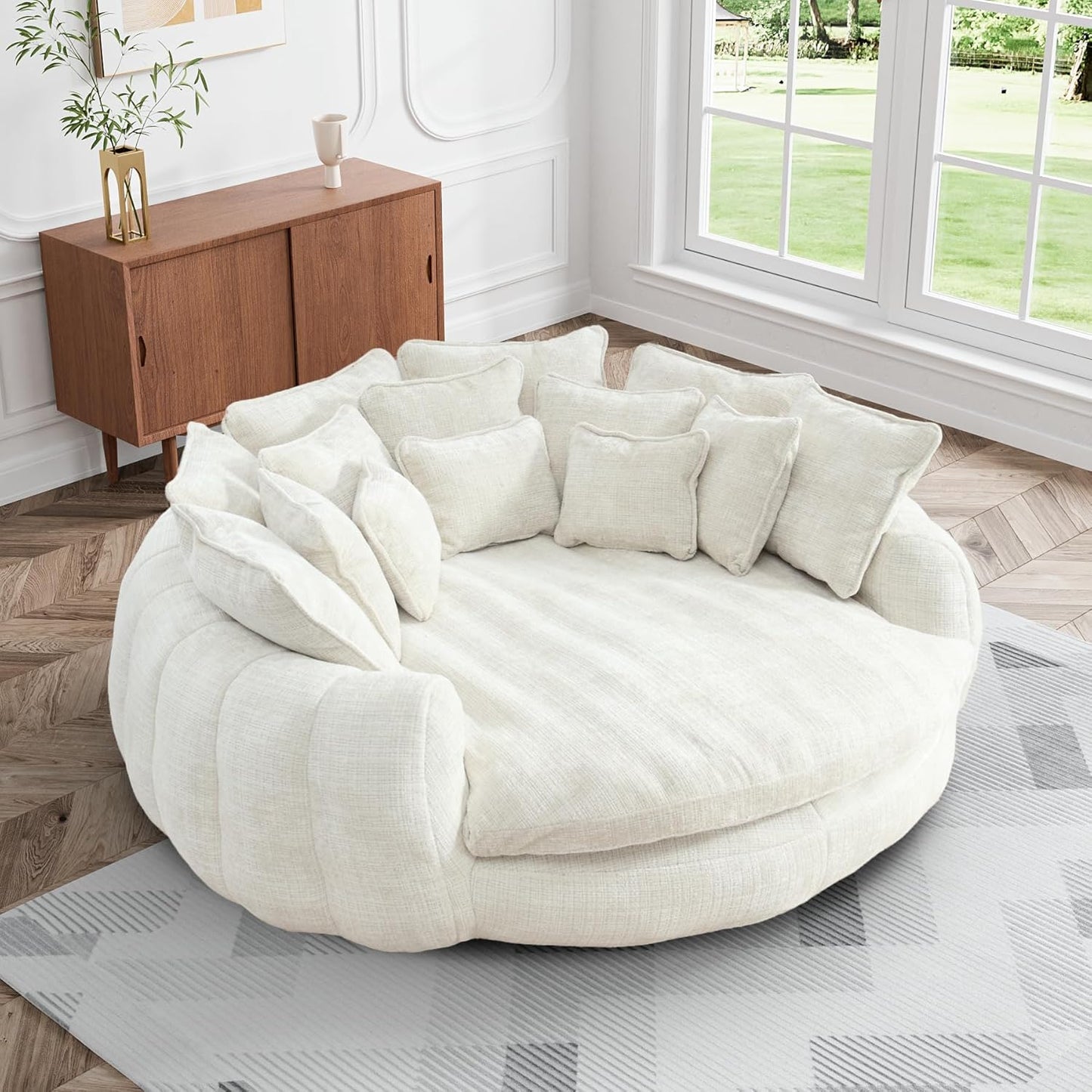 CloudLounge Oversized Round Chaise