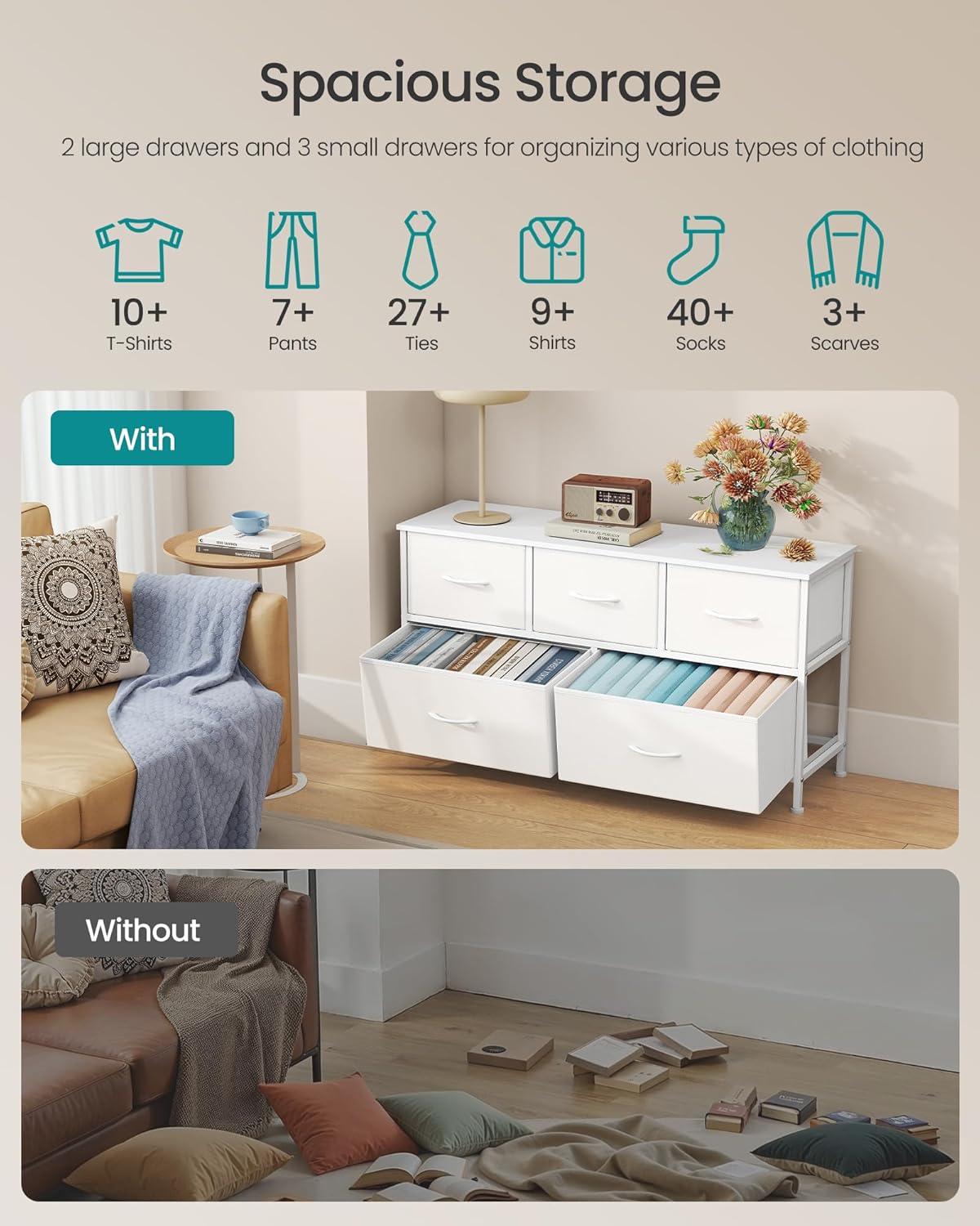Moderna 5-Drawer Dresser