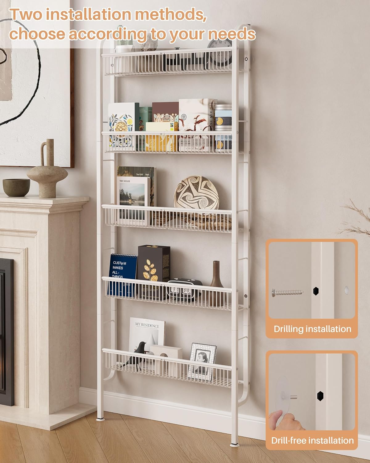 Slimora 5-Tier Door Storage Rack