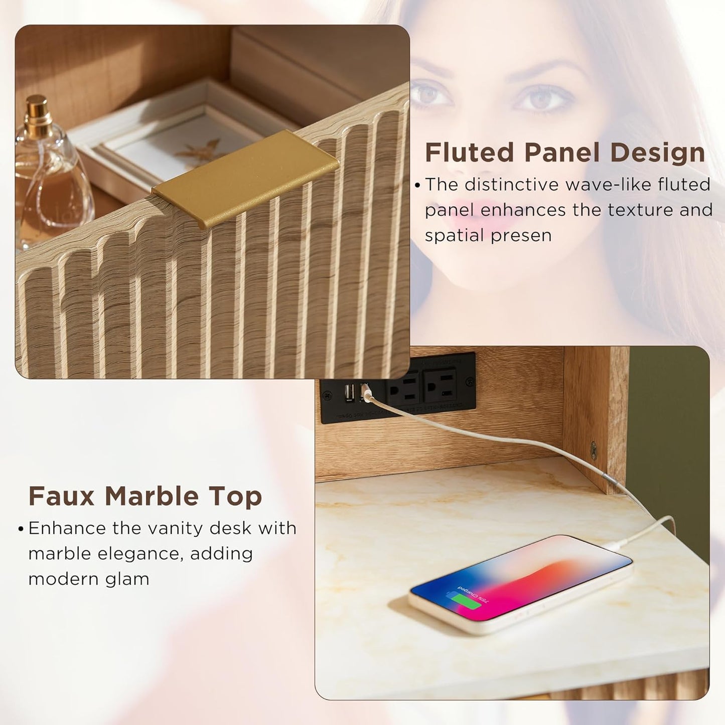 GlowNest Luxe Vanity Desk