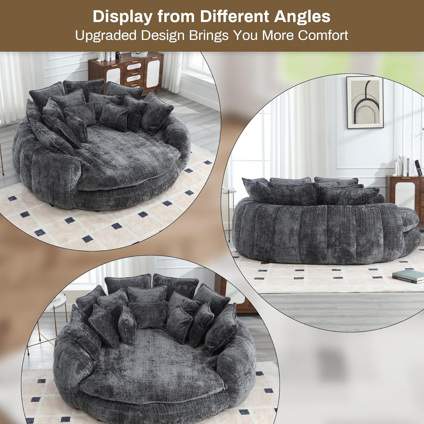 CloudLounge Oversized Round Chaise