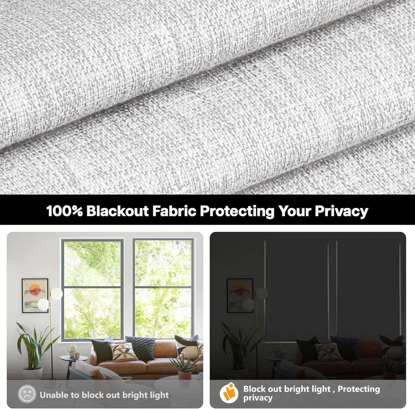 Lunora No-Drill Roman Shades