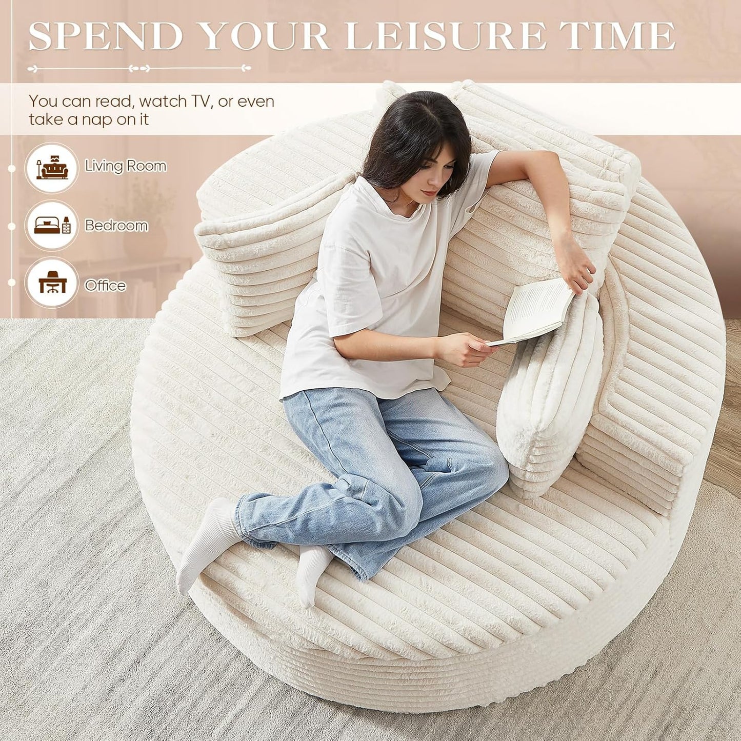 SOVA Oversized Round Chaise