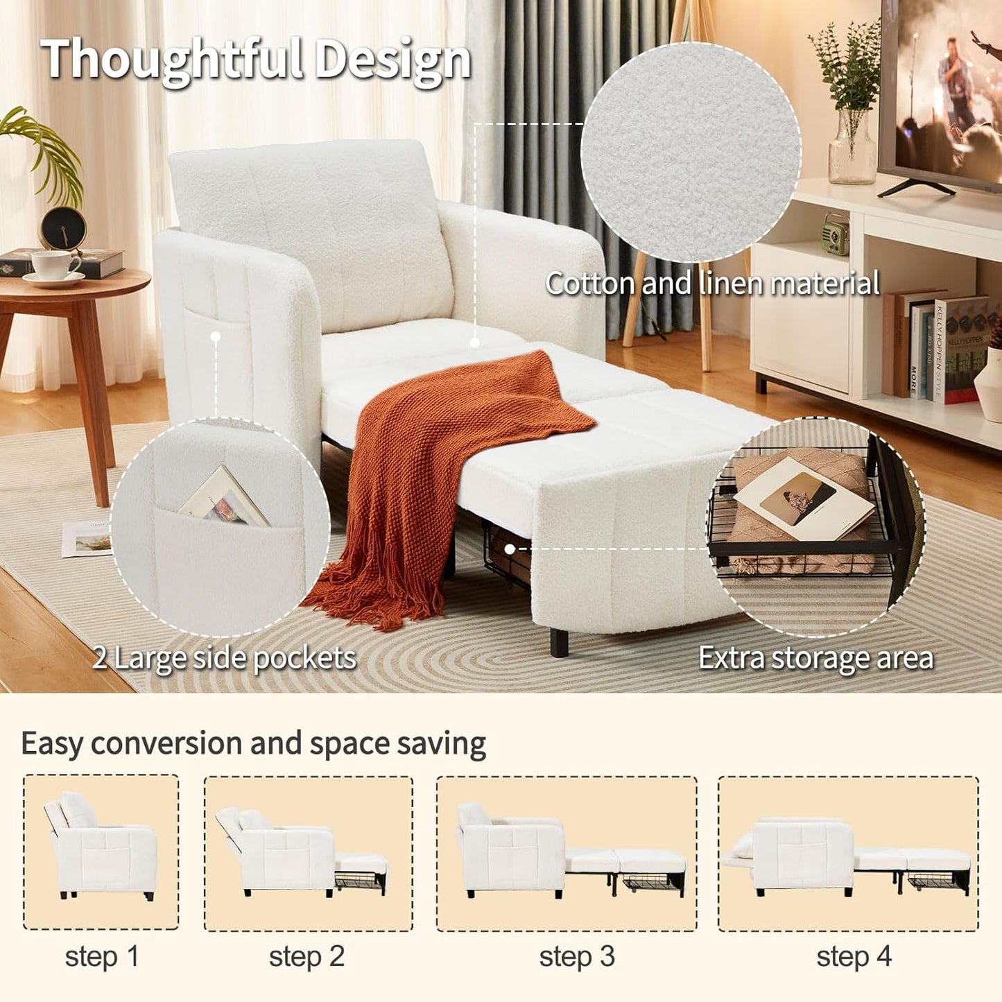 UrbanEase Convertible Bed Chair