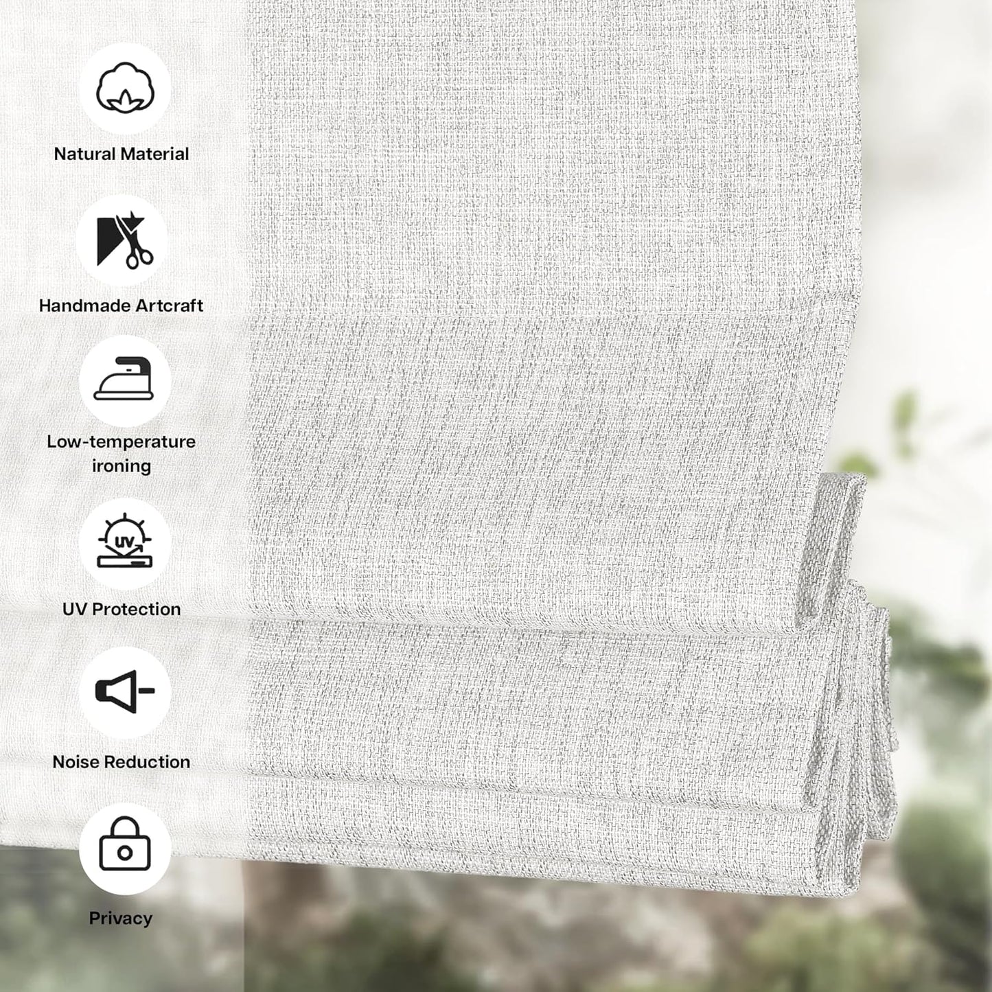 Lunora No-Drill Roman Shades