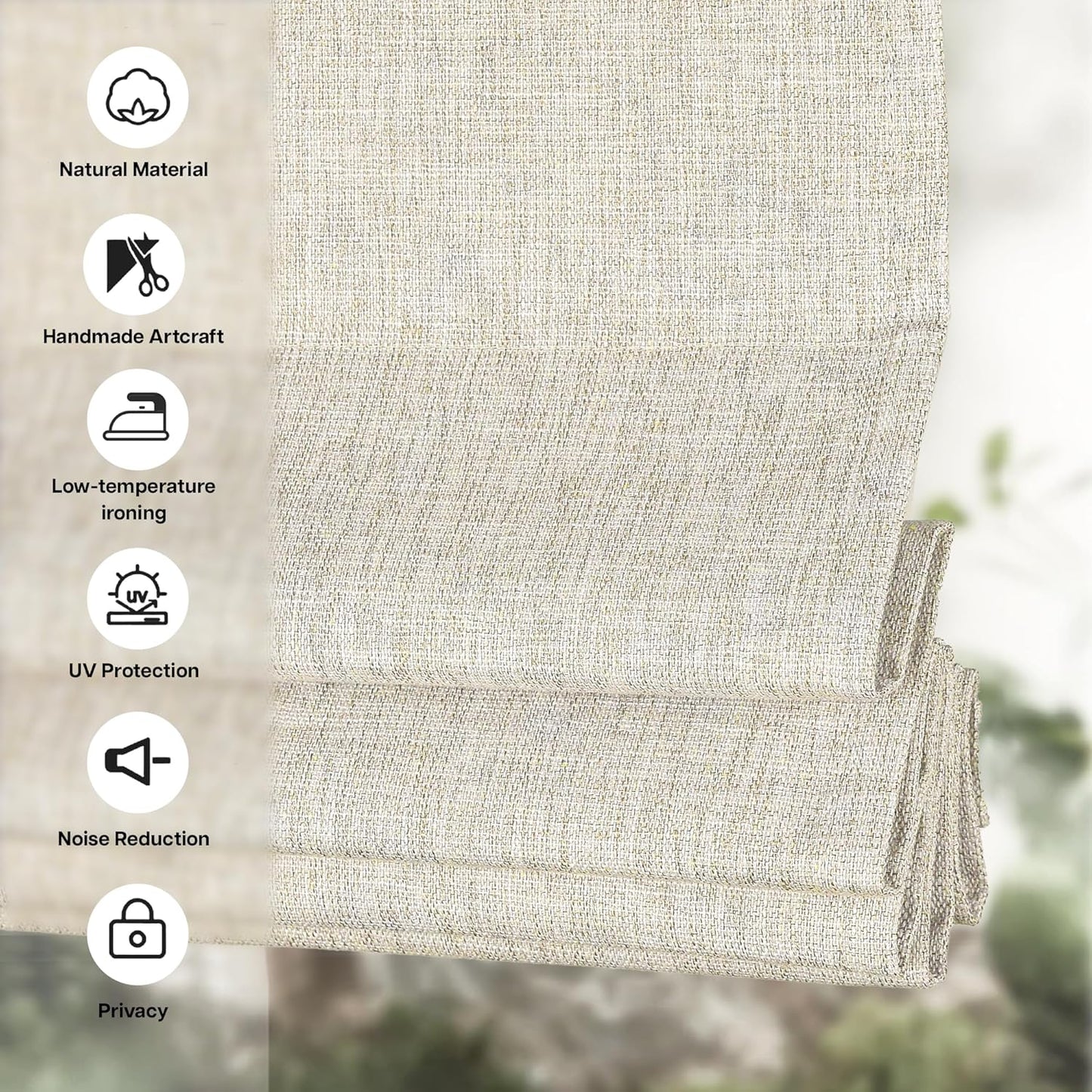 Lunora No-Drill Roman Shades