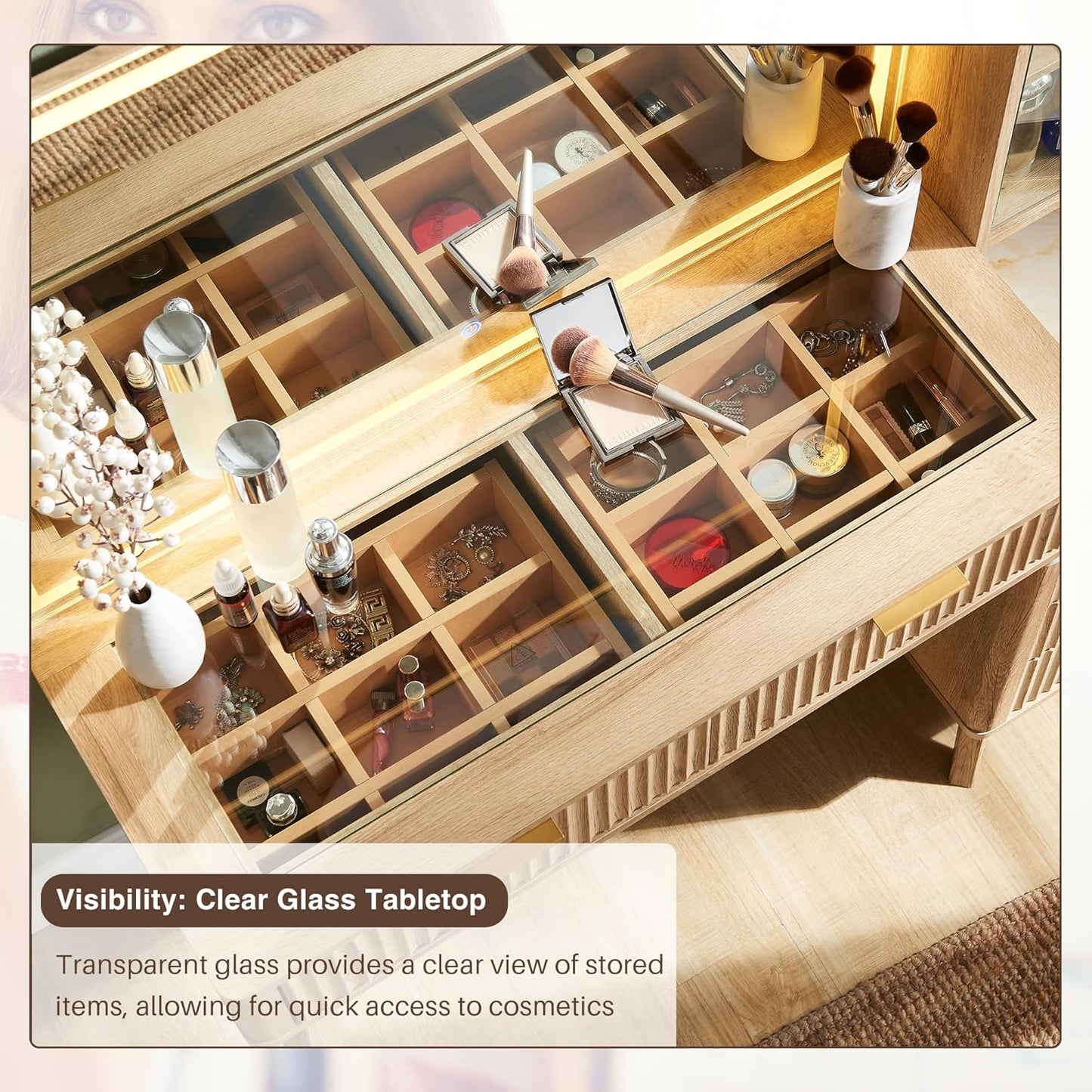 GlowNest Luxe Vanity Desk