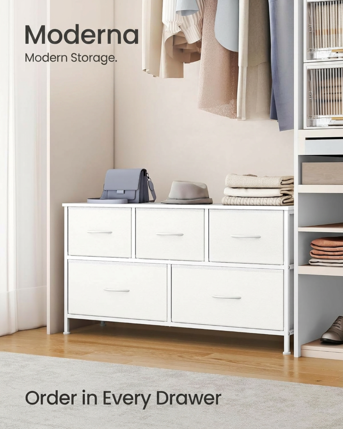 Moderna 5-Drawer Dresser